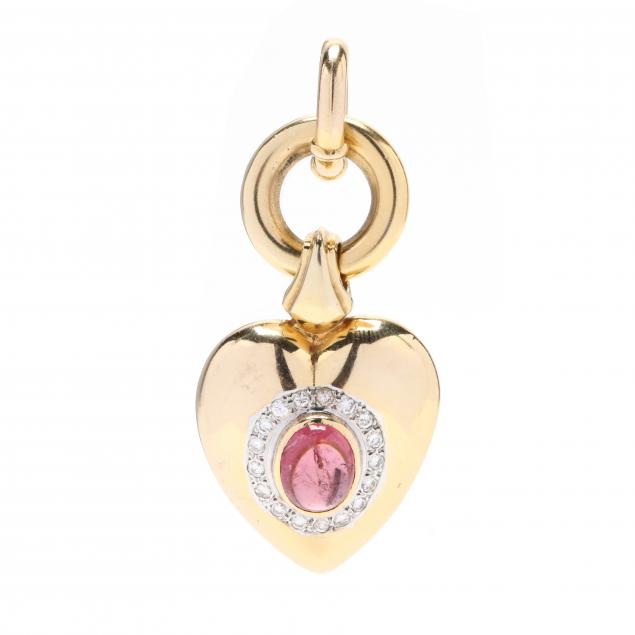 gold-pink-tourmaline-and-diamond-pendant