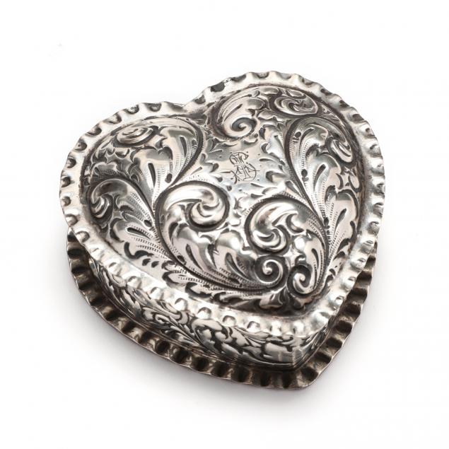 Gorham Sterling Silver Heart Form Box, 19th Century (Lot 1188 - Estate ...