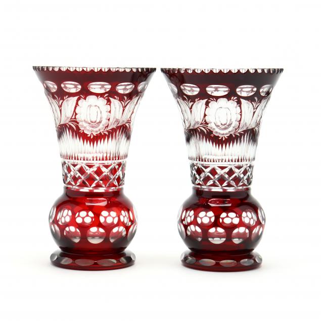 fine-pair-of-bohemain-cut-to-clear-glass-vases