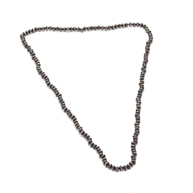 vintage-navajo-silver-bead-necklace