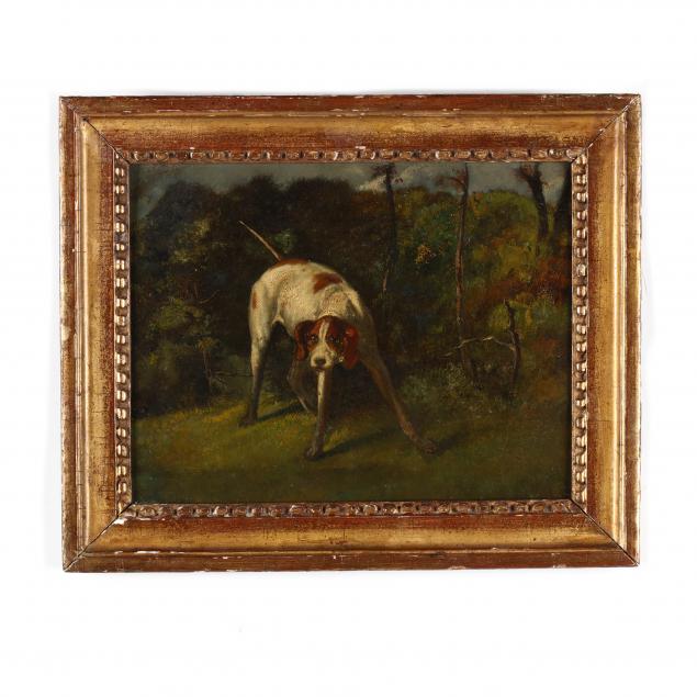 an-antique-english-school-painting-of-a-pointer