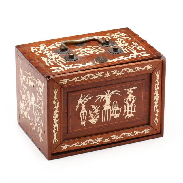 Sold at Auction: A Timber Cased Antique Mahjong Set (W:21cm)