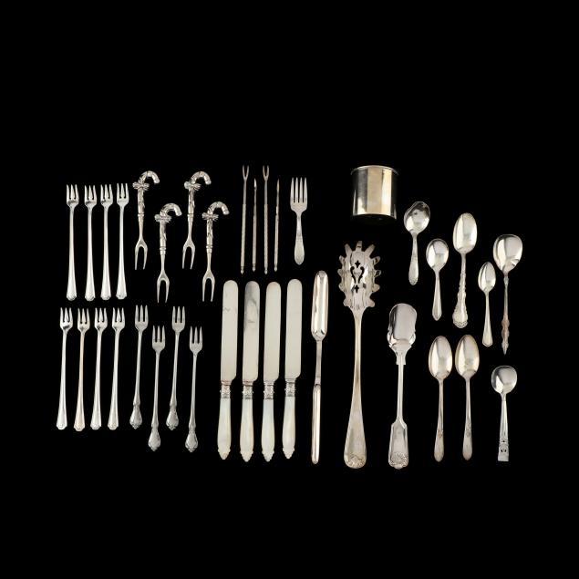 a-collection-of-vintage-silverplate-and-stainless-flatware