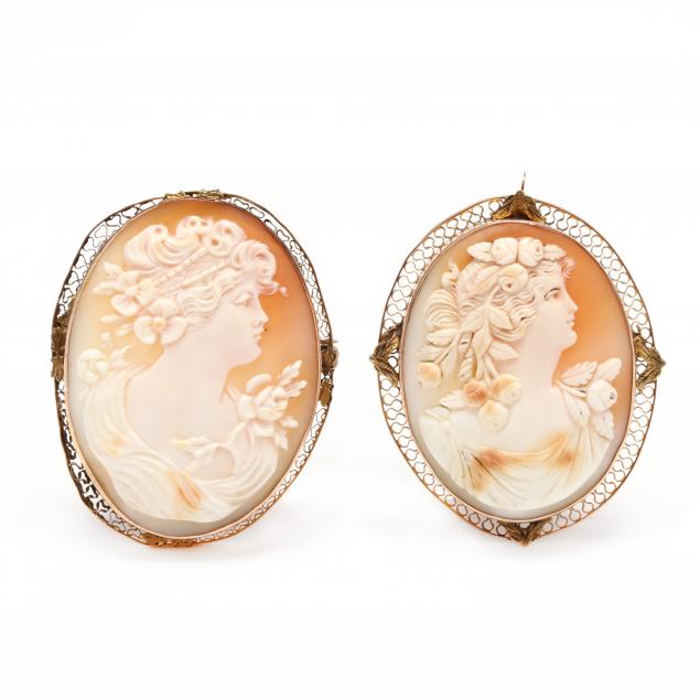 two-gold-cameo-brooches