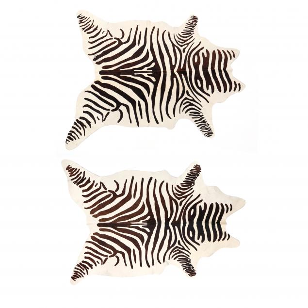 two-contemporary-faux-zebra-hide-rugs