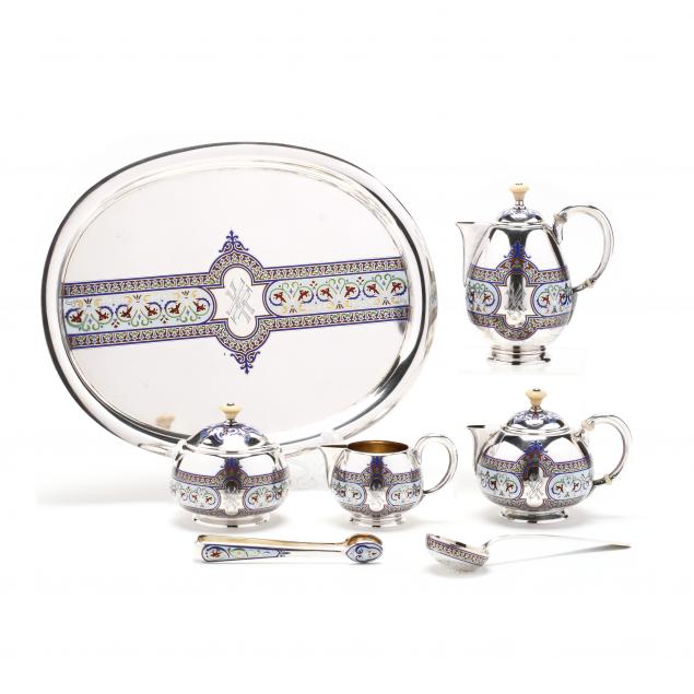 a-russian-silver-and-champleve-enamel-tea-service-mark-of-grachev