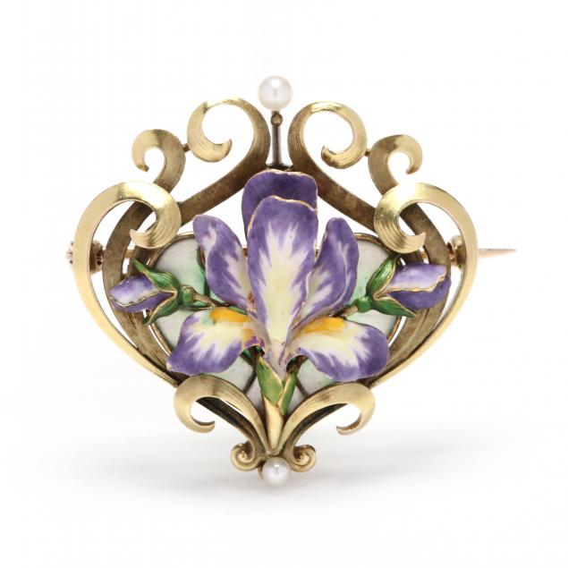 gold-and-enamel-brooch