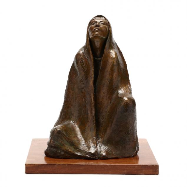 bronze-sculpture-of-a-native-american-woman