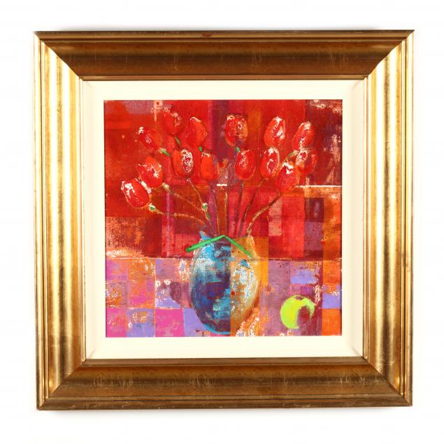 david-gordon-hughes-irish-born-1957-i-red-tulip-theme-i