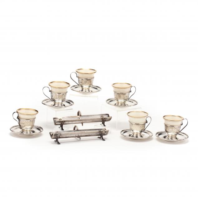 a-sterling-silver-demitasse-set-and-pair-of-cracker-stands