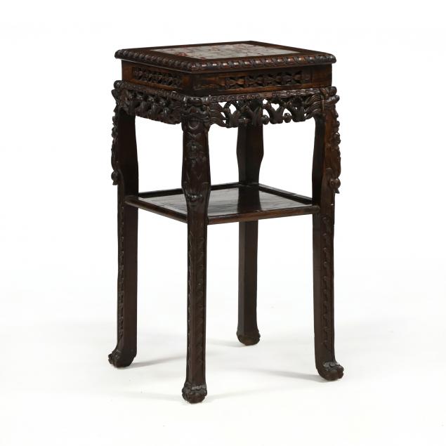 chinese-carved-hardwood-and-marble-stand