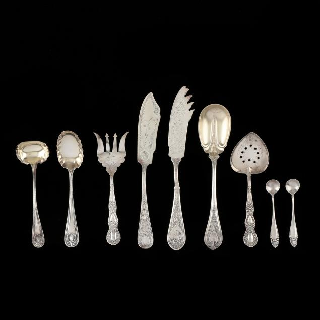 a-group-of-antique-american-sterling-silver-servers