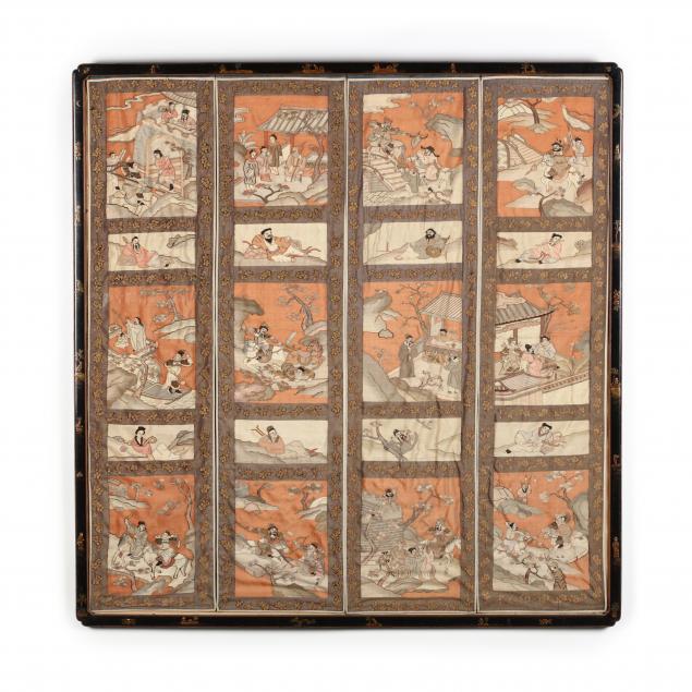 a-framed-set-of-four-chinese-kesi-panels