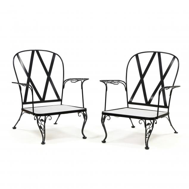 pair-of-painted-wrought-iron-garden-chairs