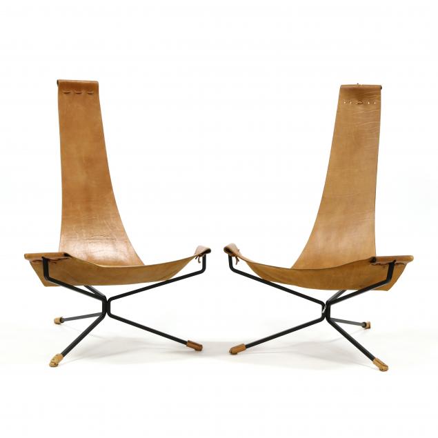 pair-of-custom-iron-and-leather-sling-chairs