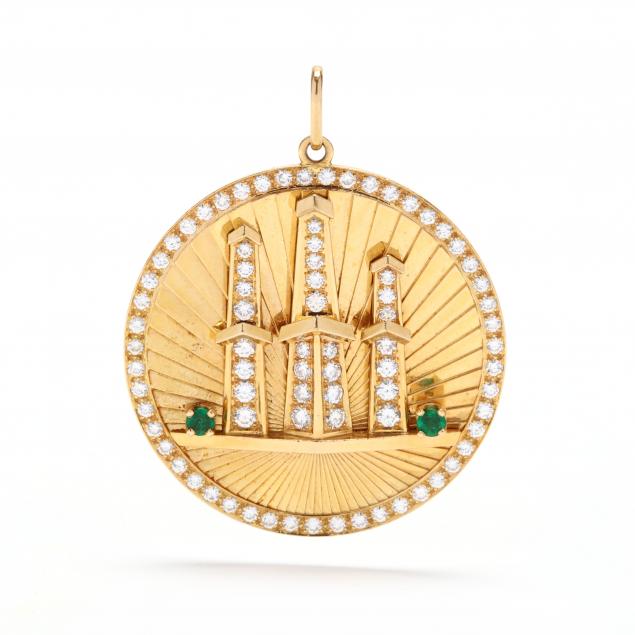 18kt-gold-emerald-and-diamond-oil-well-pendant