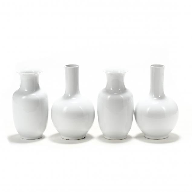 four-chinese-white-porcelain-vases