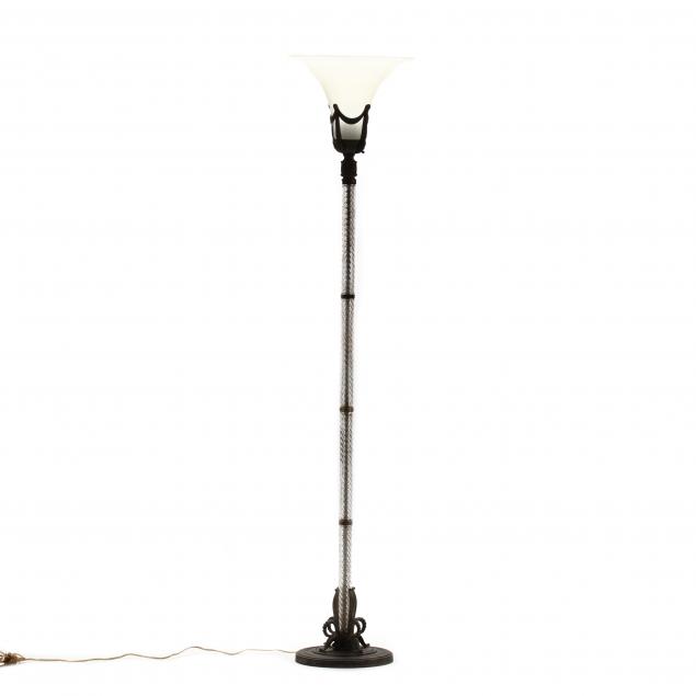 vintage-glass-and-metal-torchiere-floor-lamp
