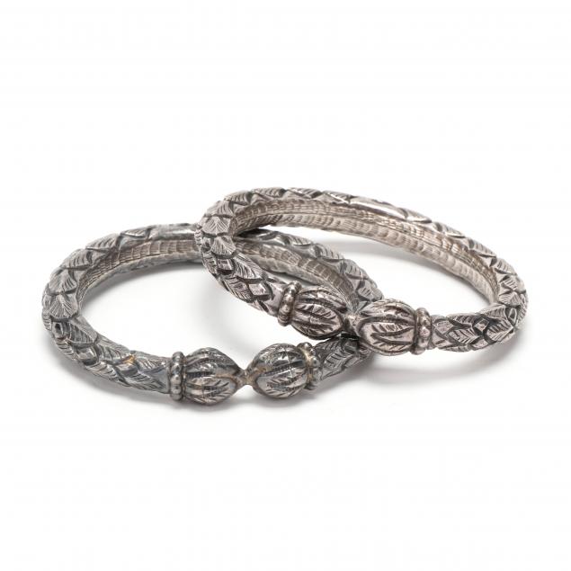 a-pair-of-indian-silver-bangle-bracelets
