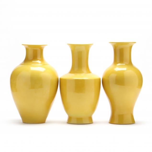 three-chinese-yellow-vases