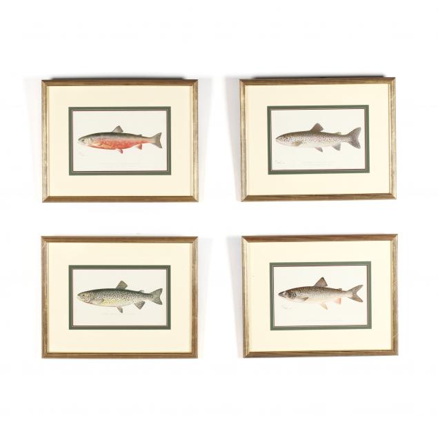 four-antique-sherman-denton-trout-prints