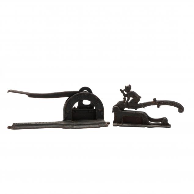 two-cast-iron-tobacco-plug-cutters