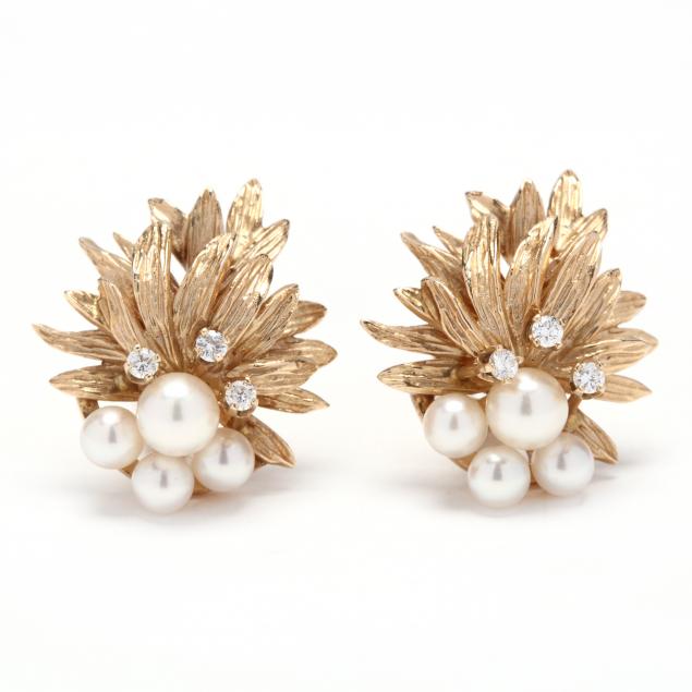 14kt-gold-pearl-and-diamond-earrings-fisher-co