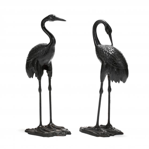 pair-of-painted-cast-iron-garden-cranes