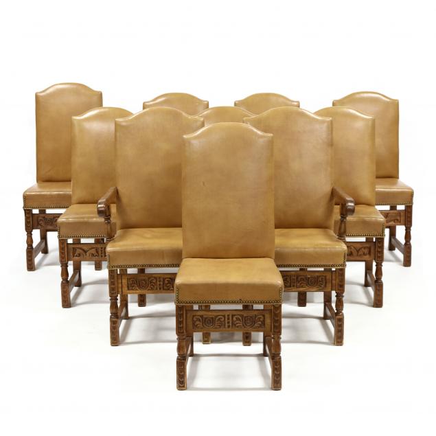 set-of-ten-jacobean-style-carved-walnut-and-leather-dining-chairs