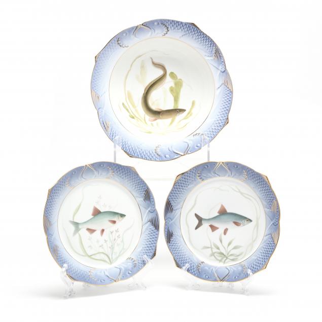 three-royal-copenhagen-fish-plates