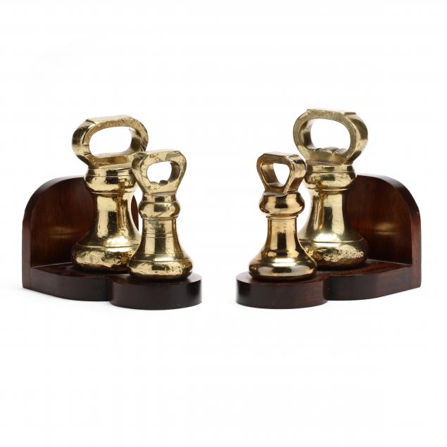 pair-of-antique-brass-weight-bookends