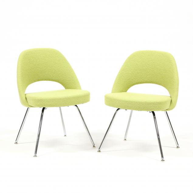 eero-saarinen-finnish-1910-1961-pair-of-executive-armless-chairs-in-chartreuse