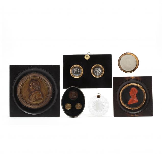 a-grouping-of-antique-portrait-medallions