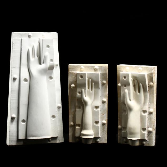 three-vintage-plaster-hand-molds