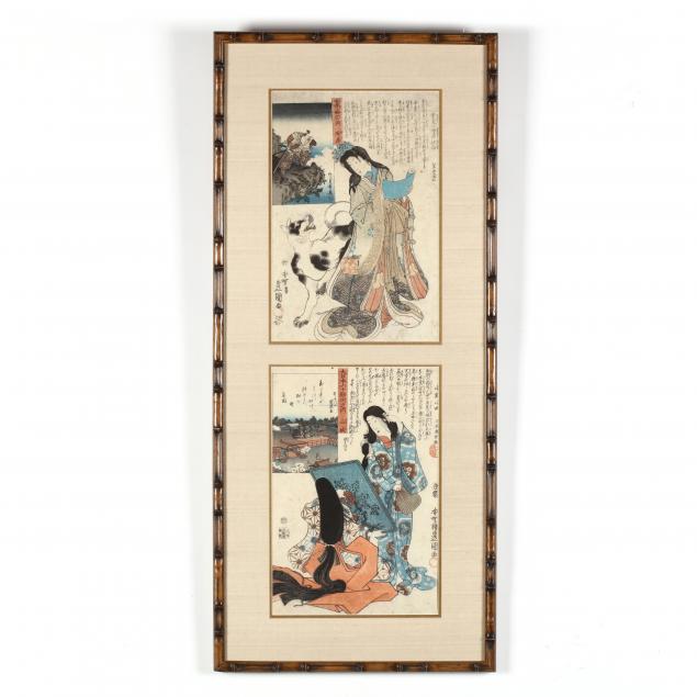 utagawa-kunisada-japanese-1786-1865-two-japanese-woodblock-prints