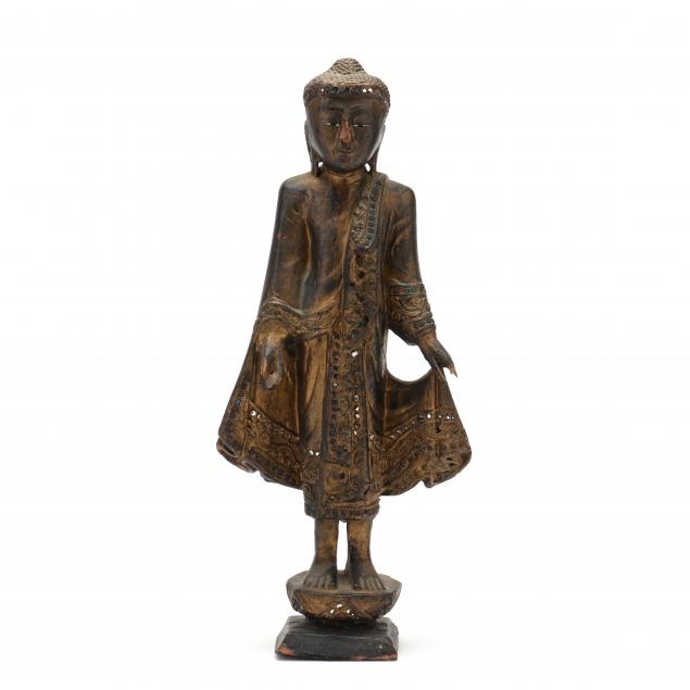 a-carved-and-gilt-wood-burmese-buddha