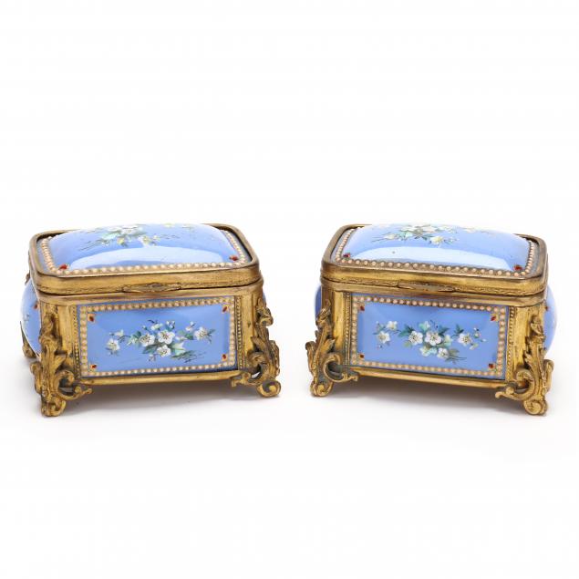 pair-of-french-gilt-bronze-and-painted-enamel-boxes