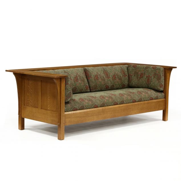 stickley-mission-oak-sofa