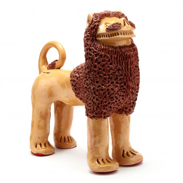 nc-folk-pottery-billy-ray-hussey-important-large-lion