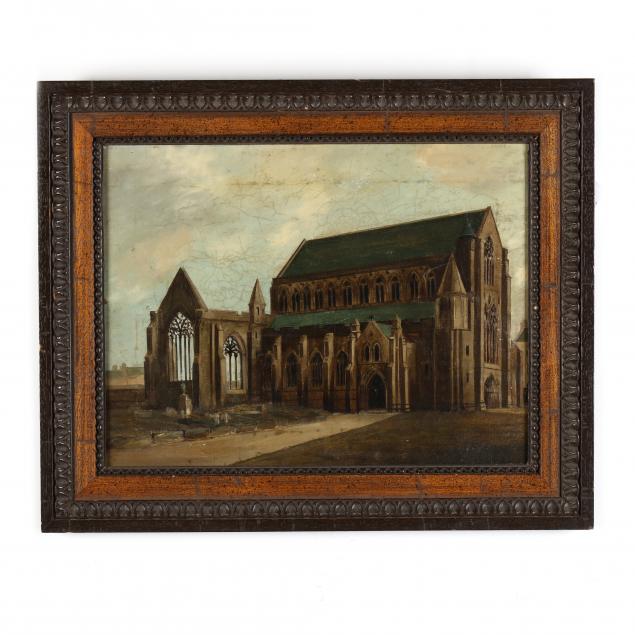 english-school-19th-century-romantic-painting-of-abbey-ruins