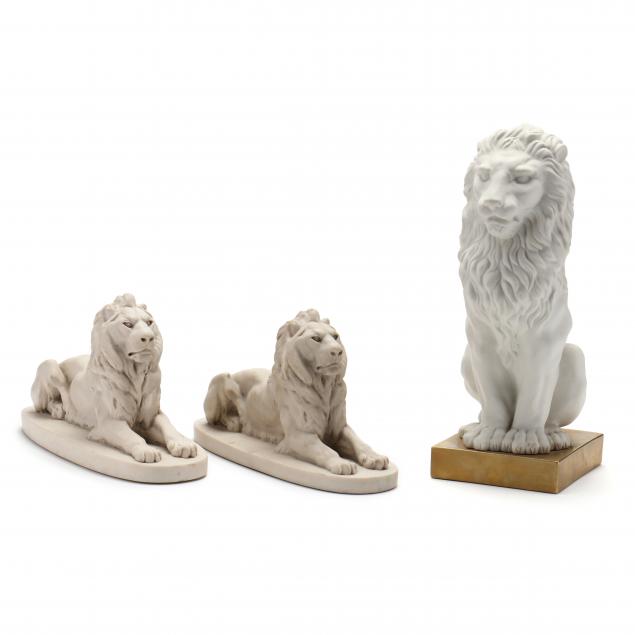 three-bisque-lions