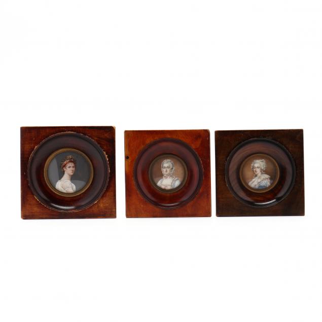 three-antique-french-portrait-miniatures