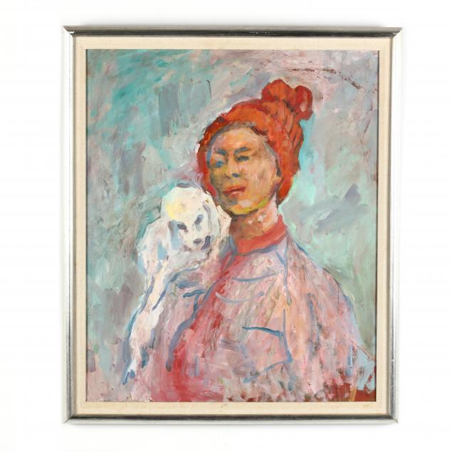 myrtle-jones-ga-1913-2005-self-portrait-with-her-dog