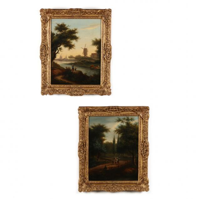 frans-swagers-dutch-french-1756-1836-two-bucolic-landscapes-with-figures