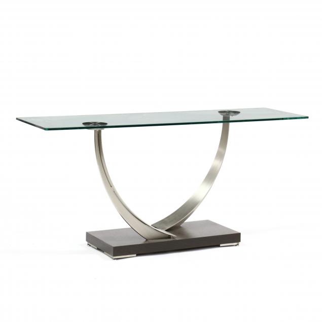 ambiente-glass-and-steel-console-table