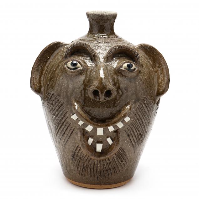 western-nc-folk-pottery-charles-lisk-face-jug