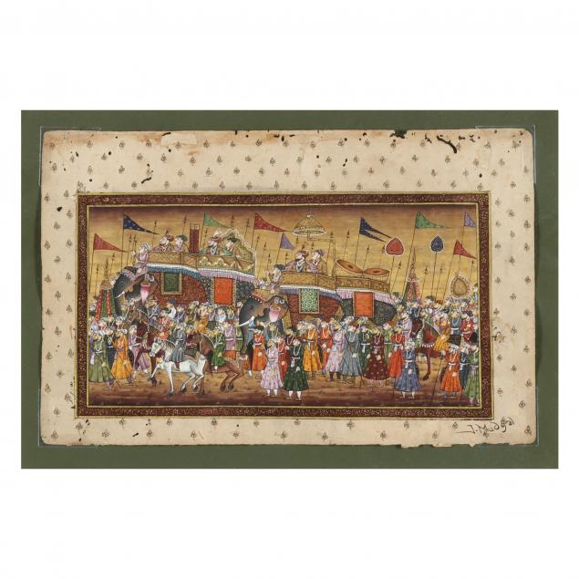an-indian-miniature-painting-of-a-royal-procession
