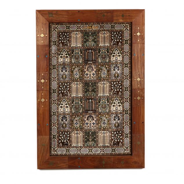 framed-oriental-garden-design-rug