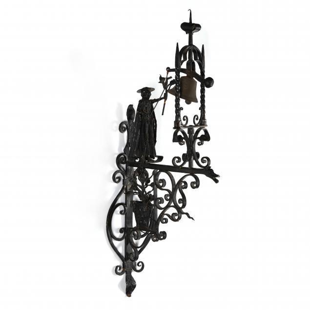 vintage-italian-wrought-iron-figural-door-bell