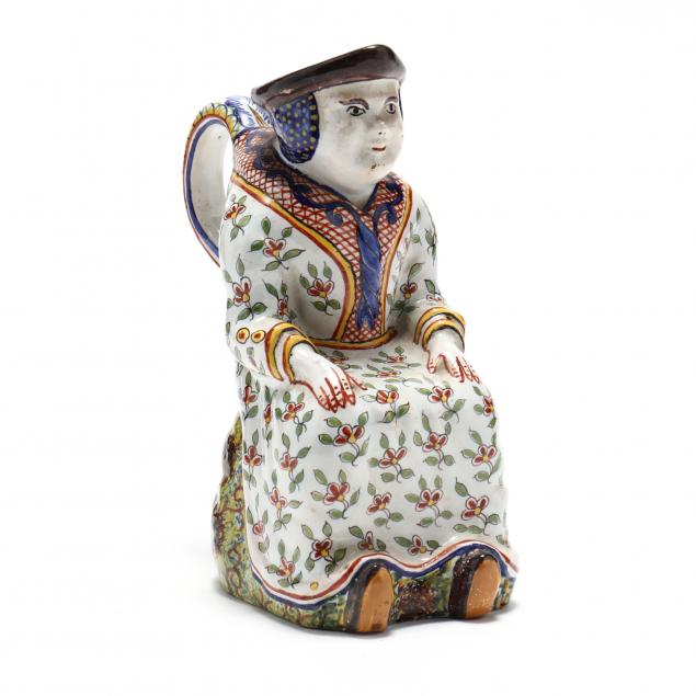 french-faience-figural-jug